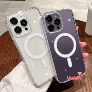 Dành Cho Xiaomi 14T Pro 14 13 12 13T 12T 11T Mi 11 10T 9 Pro Lite Ultra 9T Pro CC9 Pro CC9E 8 Vỏ Điện Thoại Từ Trong Suốt Không Dây Sạc Trong Suốt Ốp Lưng PC Chống Sốc