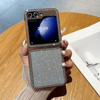 Ốp lưng kim cương lấp lánh mạ điện sang trọng cho Samsung Galaxy Z Flip 6 Flip 5 Flip 4 Flip 3 Ice Maiden Vỏ bảo vệ