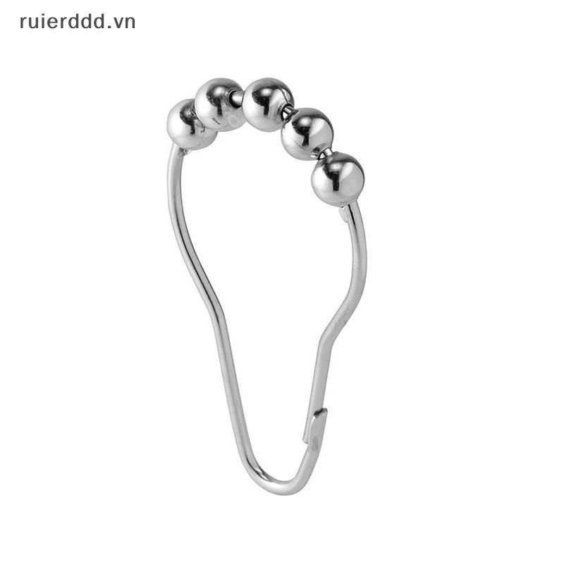 # MỚI # 12 Chiếc Nhẫn Rèm Tắm Sa Niken 5 Con Lăn Đánh Bóng Móc Tắm.