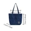 Túi xách Denim CODECOVED, Túi lưu trữ màu xanh Túi Tote sức chứa lớn, Túi đeo vai thông thường phong cách Hàn Quốc Oxford cổ điển Du lịch
