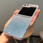 Ốp điện thoại lấp lánh trong suốt sang trọng Samsung Galaxy Z Flip 6 Z Flip 5 Z Flip 4 Z Flip 3 Vỏ bảo vệ mặt sau cứng chống sốc trong suốt