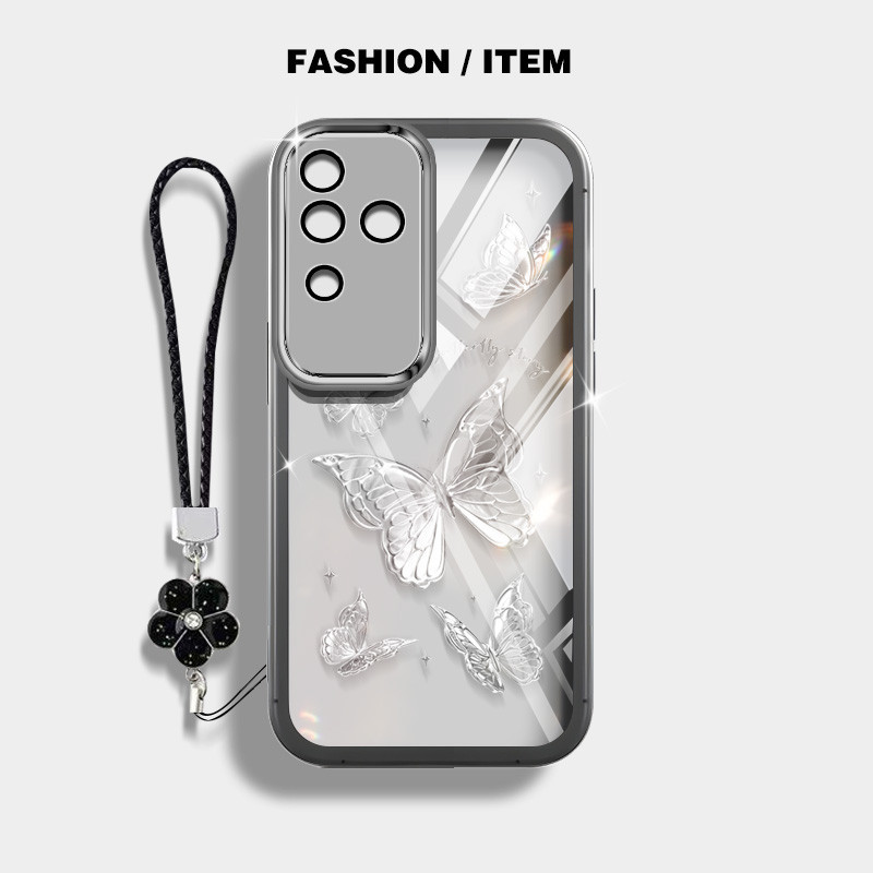 Ốp Điện Thoại YBD INS Style Cho Vivo V40 Pro S18 Pro V30 Pro V30E Vỏ Bướm Niche Được Trang Bị Bảo Vệ Ống Kính
