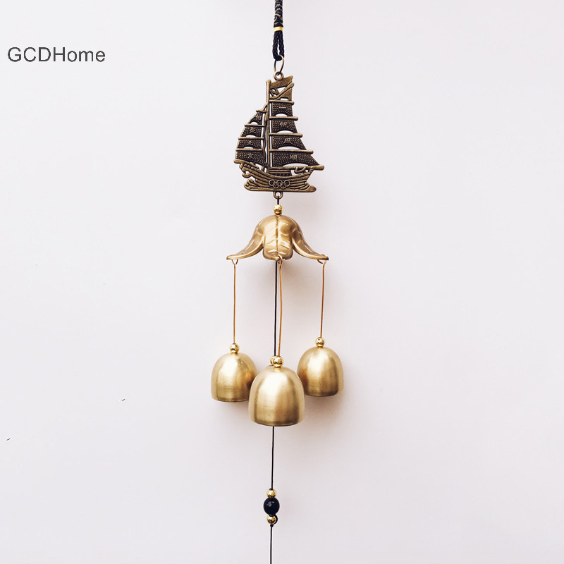 Gcdhome 1 Cổ Đồng Chuông Gió Ngoài Trời Sân Vườn Trang Trí Cuộc Sống Kim Loại Ngoài Trời Chuông Gió Trung Quốc Phương Đông May Mắn Kim Loại Trang Trí HOT