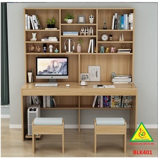 Bàn học, làm việc liền kệ gỗ MDF BLK401 - VĐ Smart Furrniture NỘI THẤT LẮP RÁP VIENDONGADV