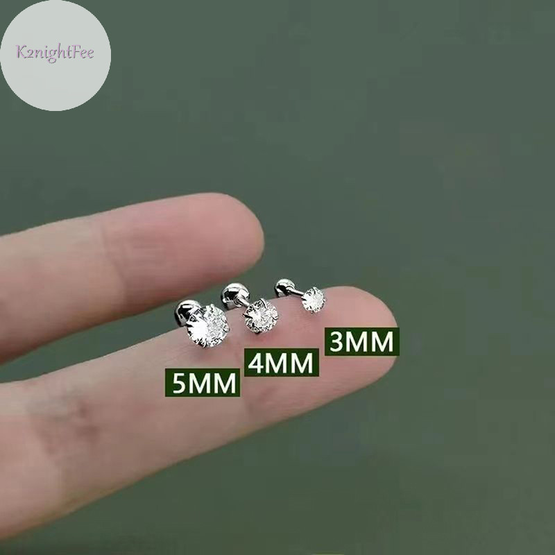 K2nightfee 1 Cặp Bông Tai Zircon Cho Nữ Xương Tai Móng Tay Sụn Bông Tai Xoắn Ốc Bông Tai Trang Sức Cơ Thể Quà Tặng VN