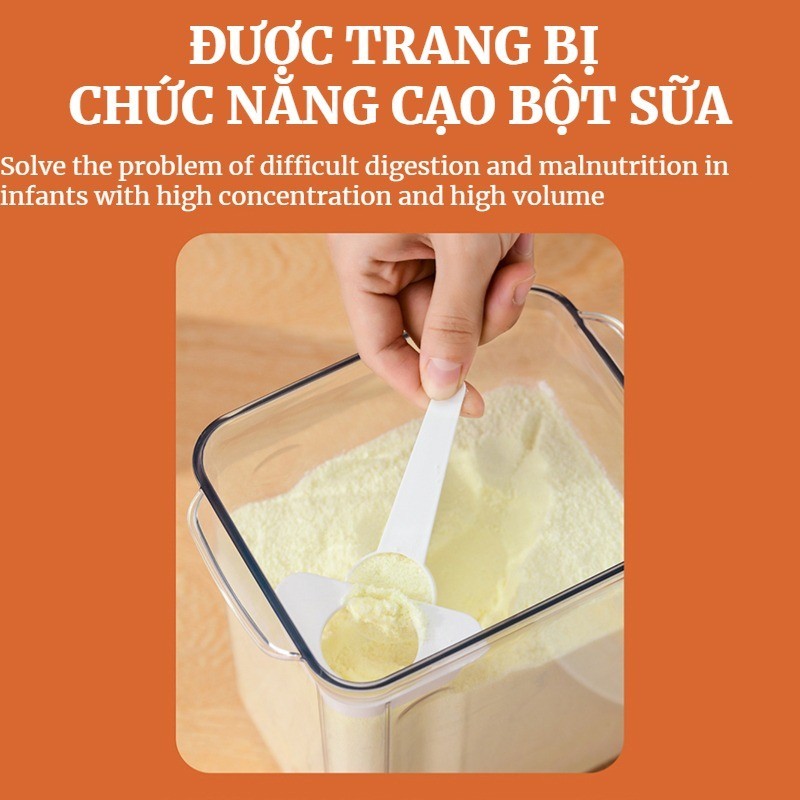 【2400ML】Hộp Đựng Sữa Bột Chống Ẩm，Hộp đựng ngũ cốc trong suốt，Bể chứa máy ép，Hộp đựng đai ốc hình chữ nhật