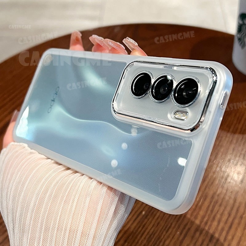 Oppo Reno 13 12Pro 5G 2024 Vỏ Trong Suốt Cho Oppo Reno 12 Reno12 OppoReno12 Pro 12Pro 5G 4G 2024 Vỏ Điện Thoại Mạ Trong Suốt Mềm Mỏng Trong Suốt Vỏ Bảo Vệ Camera Trong Suốt