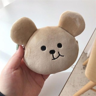 Ví NOOKSTORY, Ví đựng tiền xu có dây kéo gấu sang trọng, Túi đựng tai nghe siêu nhỏ hoạt hình dễ thương cho bé gái