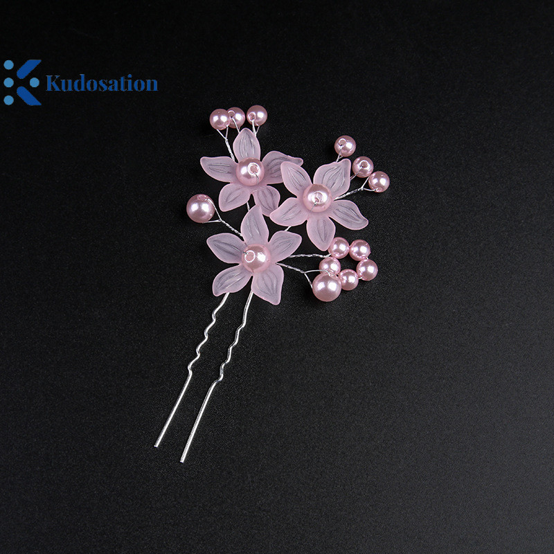 Kudosation Ngọc Trai Hoa Tiara, Trang Trí Tóc Mờ, Trang Sức Cưới Cô Dâu Handmade, Kẹp Tóc Ngọc Trai