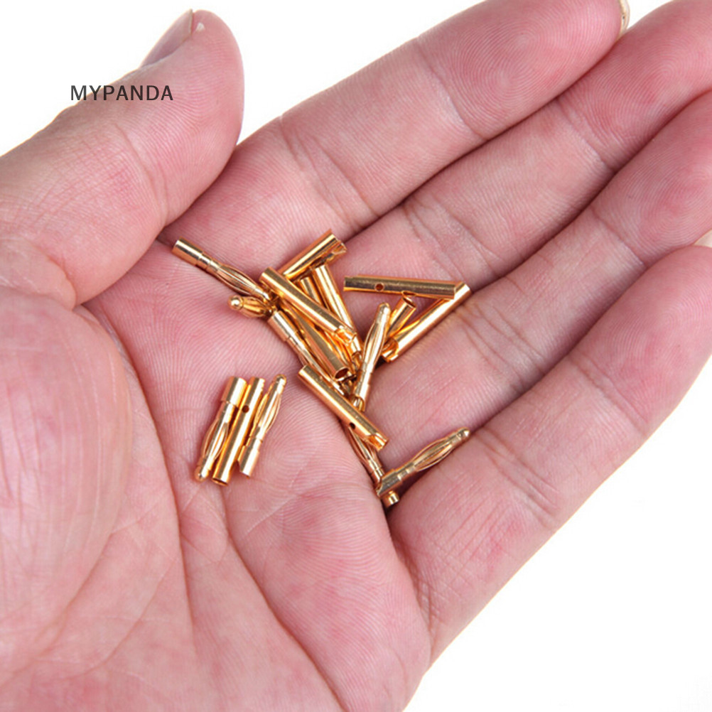 Mypanda 10 Cặp / bộ 2mm Bullet Banana Plug Wire Connector Tool cho RC MALL