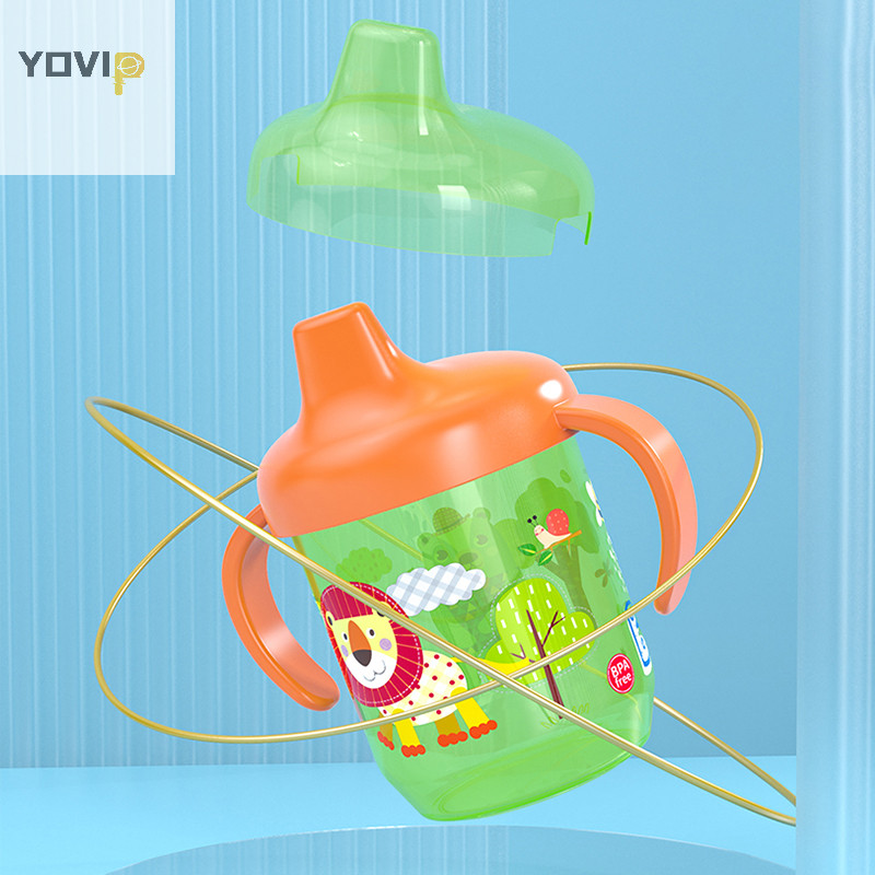 Yovip Bé Học Uống Có Tay Cầm Lật Chống Rò Rỉ Nước Vịt Cốc VN