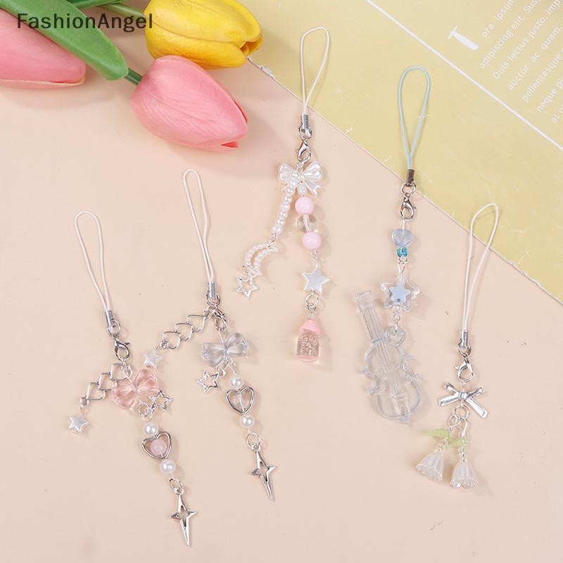 FashionAngel Handmade Đính Hạt Mặt Dây Chuyền Điện Thoại Tinh Tế Quyến Rũ Dây Xích Móc Khóa Mặt Dây Chuyền Cho Ba Lô Ví VN