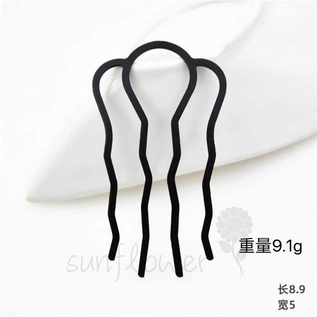 [Hướng dương] Dụng cụ làm tóc lược bốn răng Dụng cụ tiện dụng đầu bóng