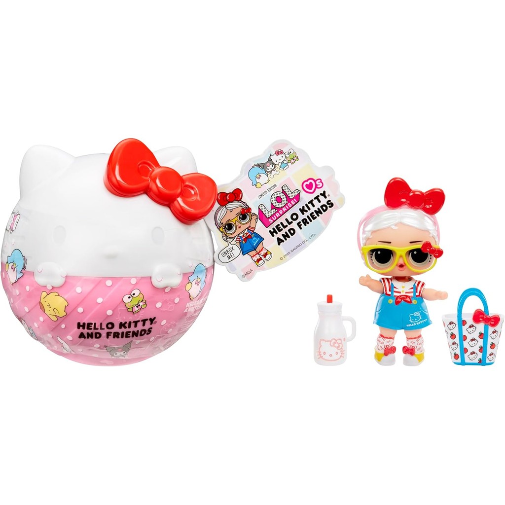 LOL SURPRISE Lol Bất Ngờ & Sanrio Yêu Hello Kitty Cùng Bạn Bè (1 Quả Bóng)