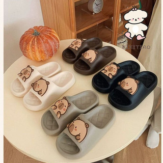 Xixitiao Dép Nam Nữ Dễ Thương Sáng Tạo Vui Nhộn Kapibara Capybara eva Casual Home Đế Mềm