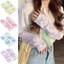 Tay áo chống nắng KANGN, Tay áo bằng lụa băng thoáng khí in hình đàn hồi, Chống tia cực tím siêu mỏng Tay áo làm mát nửa ngón tay du lịch