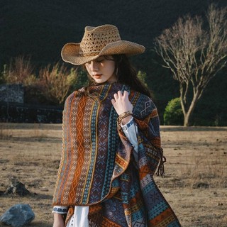 Khăn Choàng Tua Rua Mùa Xuân/Hè - Phong Cách Dân Tộc, Chống Nắng Thời Trang, Dành Cho Du Lịch