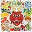 Bộ Bộ Combo 50 Sticker Hình RỒNG KUTE | Decal Phản Quang 7 Màu Halogram | Chống Nước | MS: 000161
