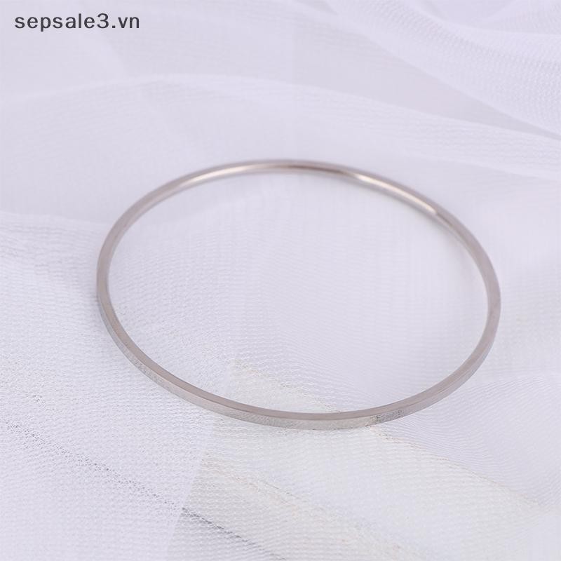 # Sepsale # Thép Titan Đơn Giản Vòng Tròn Trơn Vòng Tay Mỏng Dành Cho Nữ Vòng Tay Vintage Trang Sức Quà Tặng Pary.