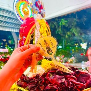[TẶNG BAO LÌ XÌ LỘC] Lá Bồ Đề Diêu Trì Kim Mẫu Đã Khai Quang Nhũ Vàng Tài Lộc Phong Thuỷ Decor Nam Nữ