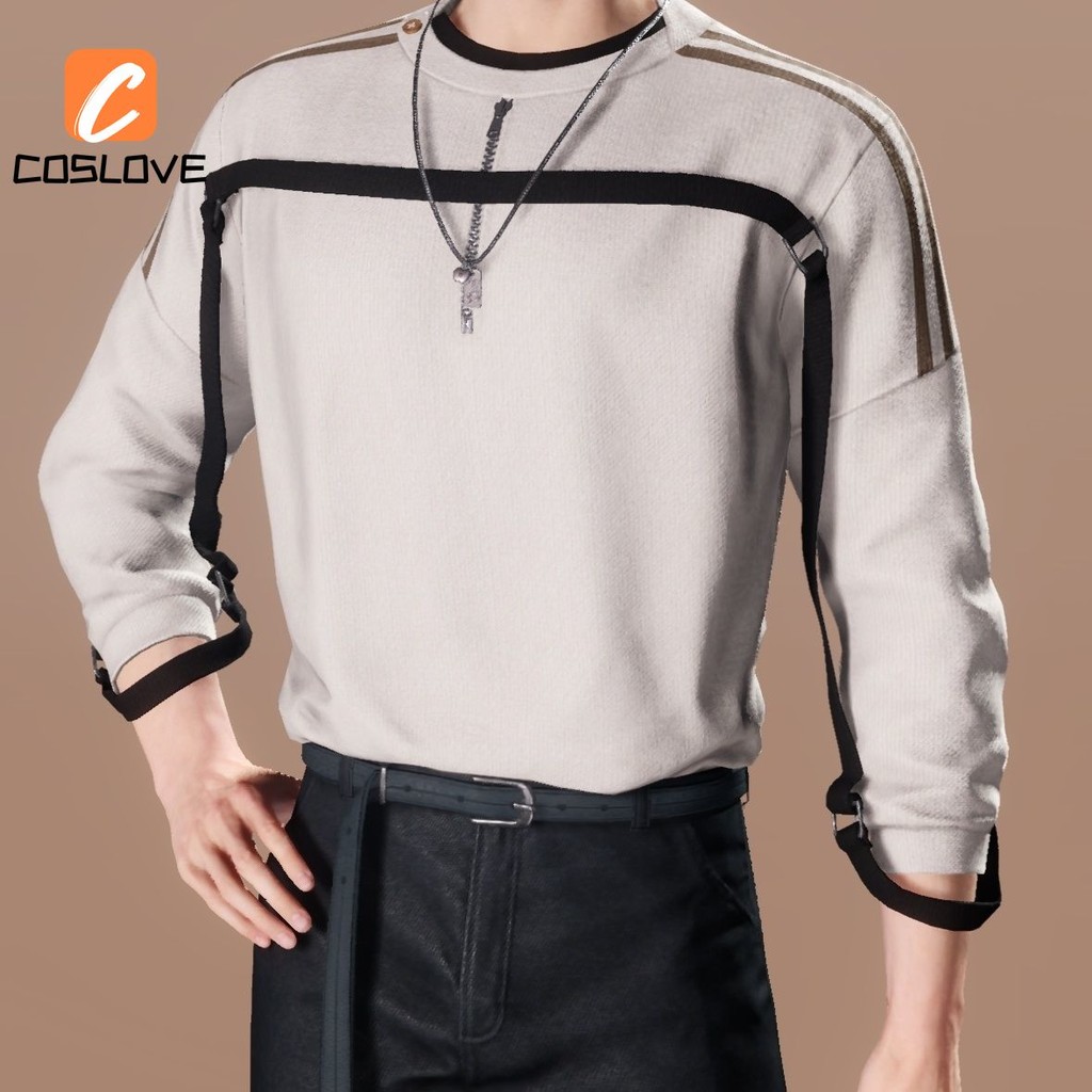 Tình Yêu Và Deepspace Caleb Cosplay Quần Áo Mùa Xuân Hàng Ngày Top Quần Áo Áo Trắng Anime Trò Chơi Cosplay Phục Hồi Hoàn Hảo
