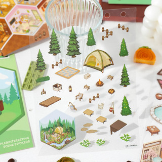 Enwei 40 Chiếc Little World Series Sổ Lưu Niệm Miếng Dán Bộ Sưu Tập Sách Chất Liệu PET Đề Can Dính 2.5D Với Các Loại Thiết Kế Dành Cho Bé Gái Nhật Ký Đồ Thủ Công DIY Đồ Dùng Văn Phòng Phẩm Dễ Thương