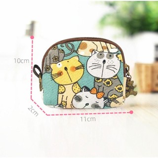 WOAY Đổi Tiền Tổ Chức, Ví Đựng Tiền Xu Phong Cách Hoạt Hình Canvas, Ví Mini Bền Đẹp Cổ Điển Dễ Thương Dành Cho Nữ Bé Gái