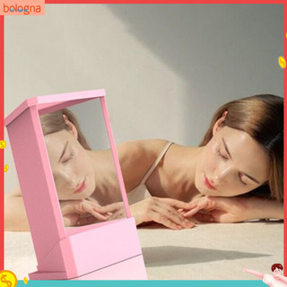 {bologna} Gương mặt thật Gương phản quang có độ chính xác cao Gương trang điểm trang điểm Vanity Gương để bàn chống chói và phản chiếu làm đẹp chính xác cho Đông Nam