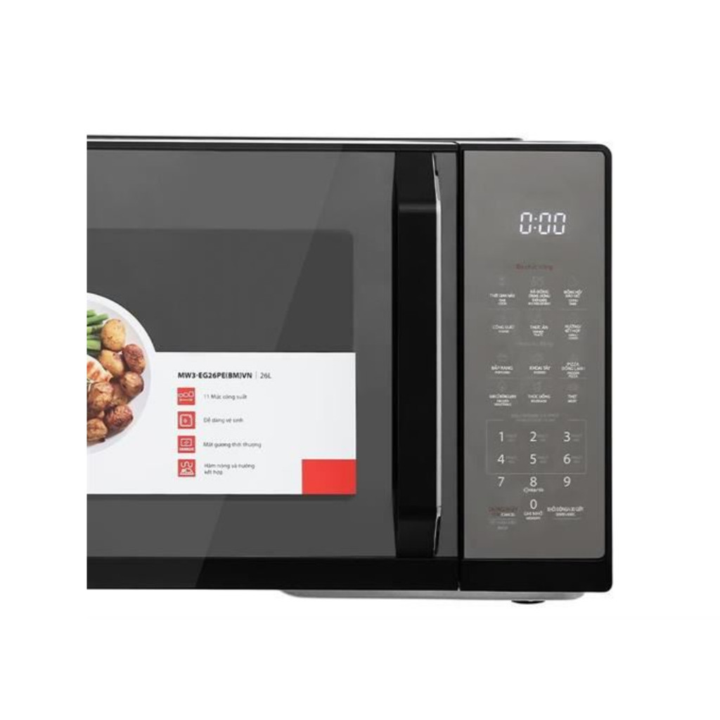 Lò vi sóng có nướng mặt gương Toshiba MW3-EG26PE(BM)VN 26L - Bảo hành chính hãng 12 tháng