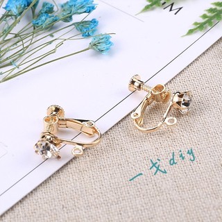 Phụ kiện trang sức tự làm 12 * 12MM Kẹp tai có thể gập lại Kẹp tai vít bằng đồng đặc biệt cho tai không đục lỗ Bảo quản màu sắc 1 cái