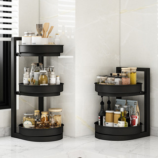 Giá Để Đồ Nhà Bếp Xoay Nhiều Lớp, Tiết Kiệm Không Gian, Kệ Góc, Kệ Gia Vị