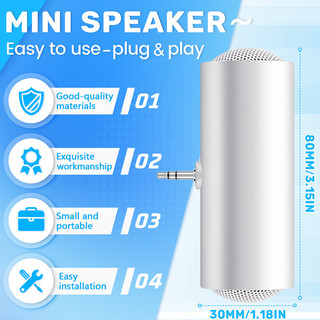 Jack 3.5 Mm Stereo Mini Loa Di Động MP3 Máy Nghe Nhạc Loa Khuếch Đại Loa Cho Điện Thoại Di Động Máy Tính Bảng Máy Tính Bảng