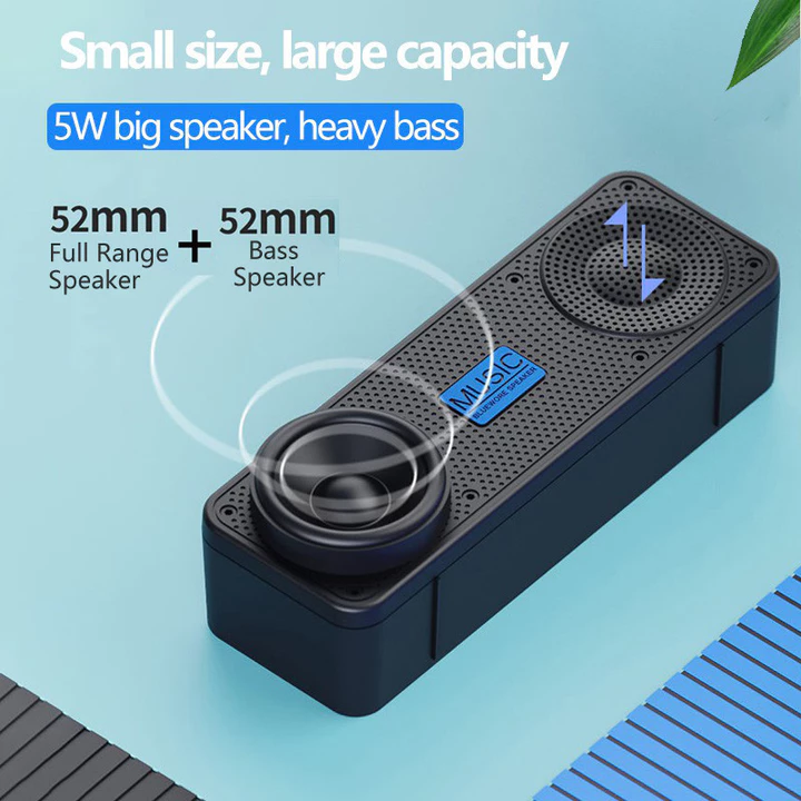 Hifi 3D BASS Loa Bluetooth Loa không dây Loa BASS âm thanh nổi 9D di động Loa siêu trầm HiFi Soundbar Loa âm thanh không dây Loa ngoài trời lớn – 6