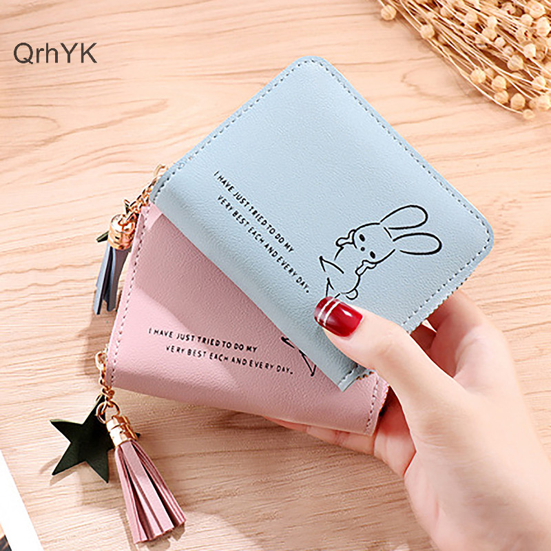Nhà Máy Thời Trang Ví Nữ Nhỏ Ví Ngắn Dễ Thương Bé Gái Dây Kéo Da Đồng Xu Ví Nữ Ví Ly Hợp QrhYK Ví