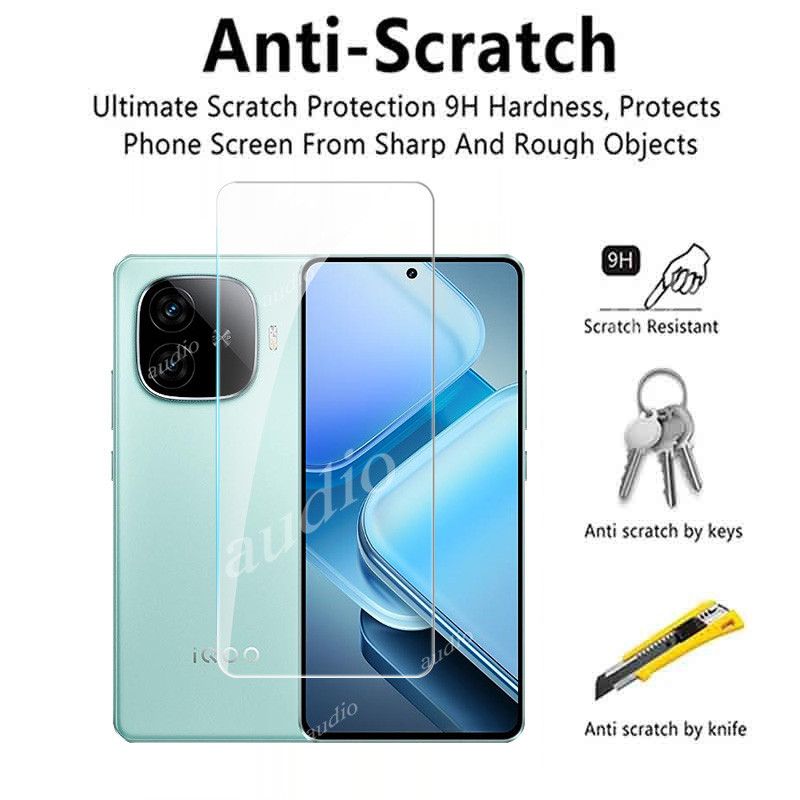 Phim bảo vệ toàn màn hình kính cường lực 2In1 có bảo vệ ống kính máy ảnh cho IQOO z9 z9X 5G 2024 Phim bảo vệ màn hình điện thoại cho IQOO z9 z9X Z 9 X 9x iQOOZ9 iQOOZ9x 5G