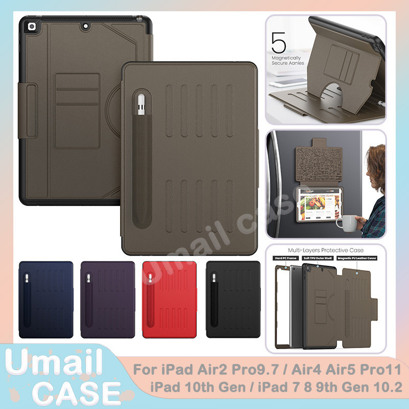Ốp Chống Sốc Kinh Doanh Cho iPad 11 A16 Air2 9.7 Air4 Air5 10.9 iPad 7 8 9 10th Gen Pro 11 2020 2021 iPad 10.2 Bảo Vệ Toàn Thân Vỏ Máy Tính Bảng