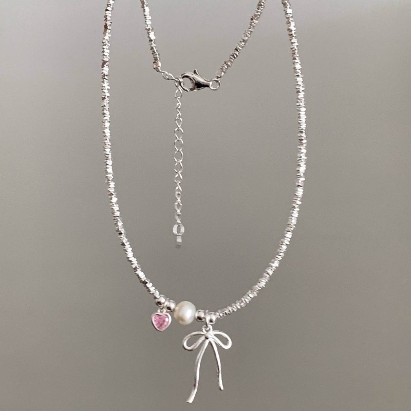King Sang Trọng Đính Hạt Vòng Cổ Có Dây Nơ Mặt Dây Chuyền Vòng Cổ Choker Cho Sinh Nhật Ngày Lễ Tình Nhân Trang Sức Thời Trang
