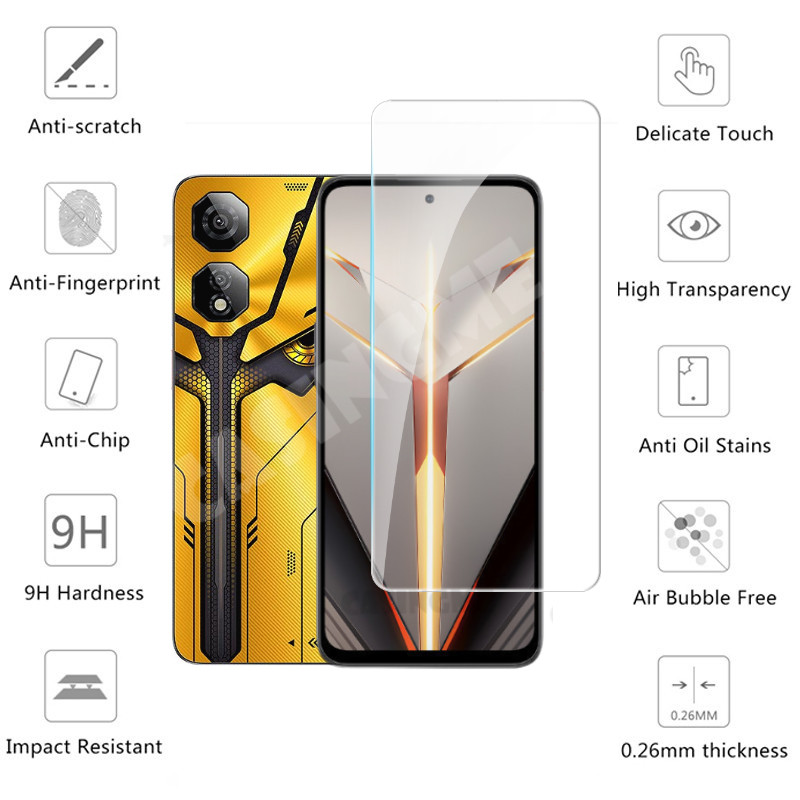 Nubia Neo 2 5G 2024 Full Cover Kính Cường Lực Flim Mặt Trước Phim Mặt Sau Ống Kính Kính Kính Cho Nubia Neo 2 NubiaNeo2 Neo2 5G Mặt Sau Ống Kính Máy Ảnh Bảo Vệ Màn Hình
