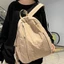 Ba lô Nylon CPINCP, Túi đeo vai màu trơn mềm mại, Ba lô du lịch dung tích lớn thông thường nhẹ thời trang