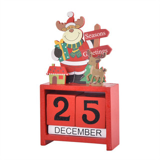 Bàn Giáng Sinh Lịch Để Bàn Số Ngày Khối Gỗ Lịch Đếm Ngược Xmas Lịch Để Bàn Trang Trí Giáng Sinh A