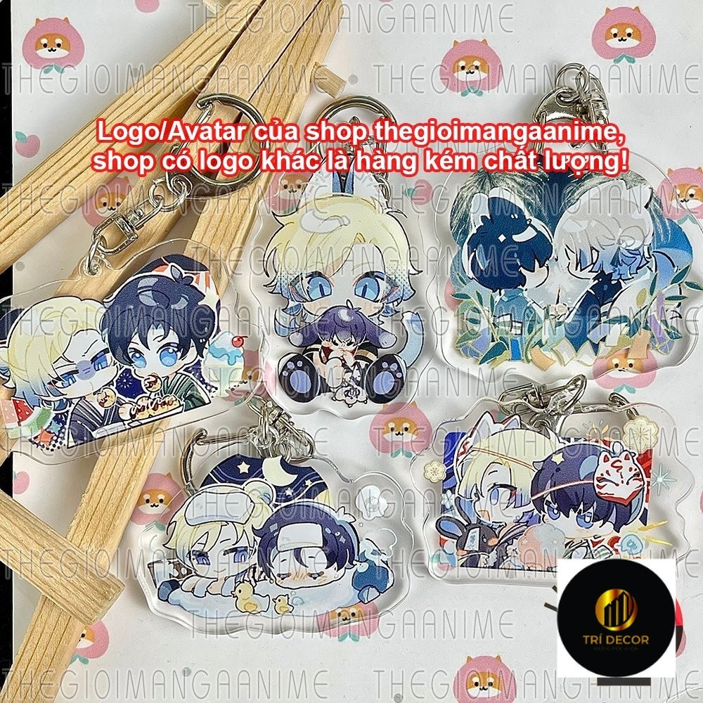 Móc khóa BLUE LOCK COUPLE ISAGI Yoichi KAISER Michael quà tặng in hình anime chibi Mica trong acrylic