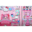 Búp bê giấy wednesday ngôi nhà hello kitty màu hồng của cô bé xinh đẹp (mới)