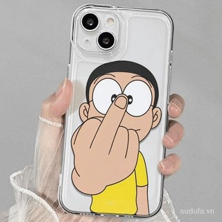 Mack Unique Cử Chỉ Độc Đáo Nobita iPhone Ốp Lưng Cho iPhone 11 12 13 14 15 16 17pro promax plus13 14 u213