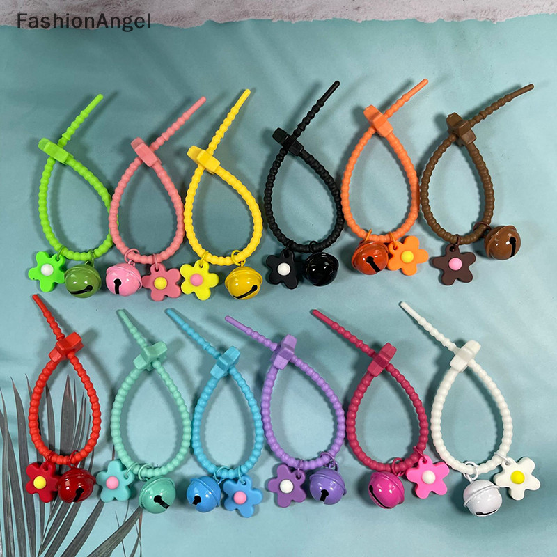 FashionAngel Kẹo Ngọt Màu Hoa Móc Khóa Silica Gel Hoa Móc Khóa Cho Bé Gái Túi Mặt Dây Chuyền Ba Lô Trang Trí TH