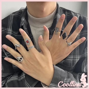 Coo 7x Genshin Tác Động Hutao Cosplay Bộ Nhẫn Nam Nữ Có Thể Điều Chỉnh Vòng Kim Loại Phụ Kiện Trang Sức Anime Người Hâm Mộ Quà Tặng