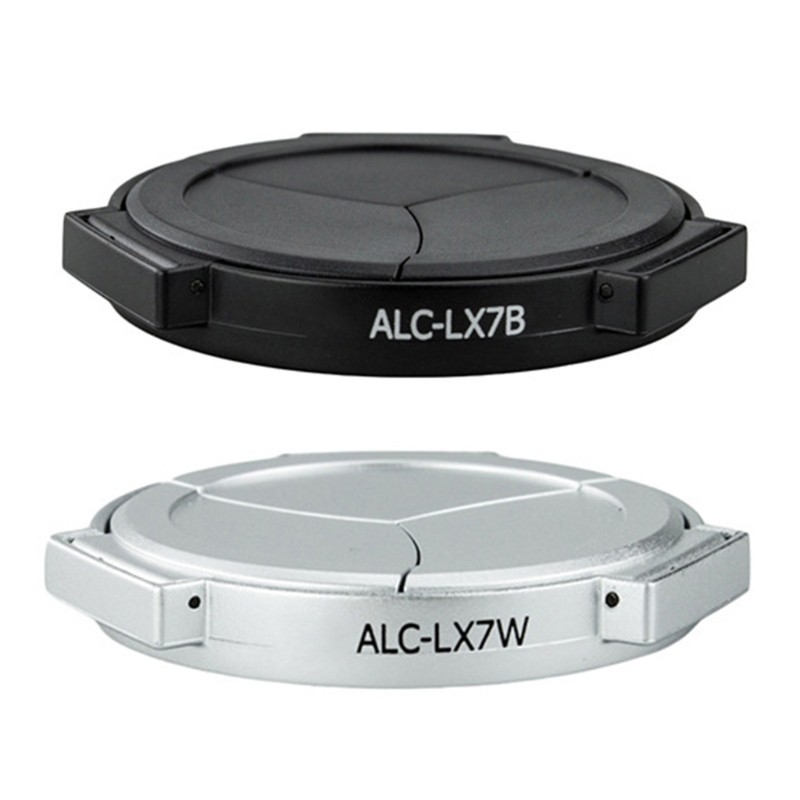 IOR Auto Lens Caps ALC-LX7 cho DMC-LX7 Leica D-LUX6 Slim Lens Protector Cover Đen Bạc