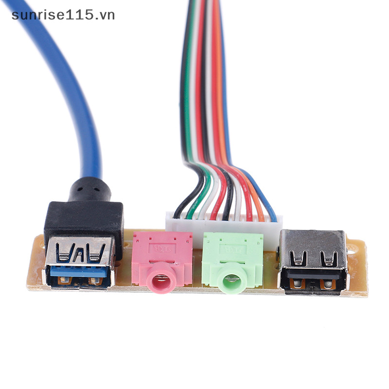 Khung cổng SRVN USB 2.0 + 3.0 Vỏ máy tính PC âm thanh bảng điều khiển phía trước thay thế cáp 70cm.