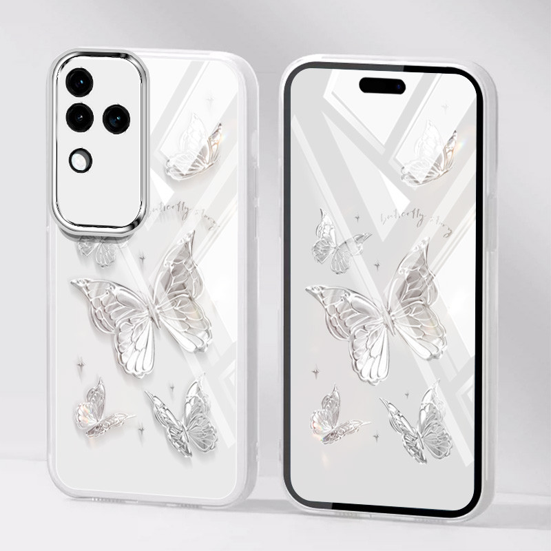 Ốp Điện Thoại YBD INS Style Cho Vivo V40 Pro S18 Pro V30 Pro V30E Vỏ Bướm Niche Được Trang Bị Bảo Vệ Ống Kính