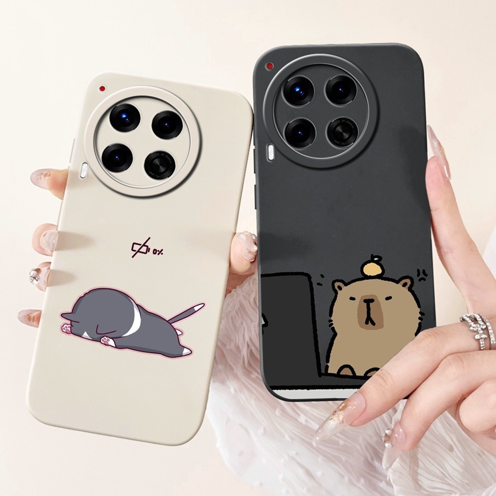 Ốp lưng Tecno Camon 30 4G 5G CL6 CL7 Thời trang Hoa dễ thương Mèo Sơn Vỏ silicon chống sốc