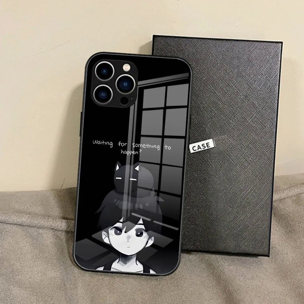 Ốp Điện Thoại BK-1 Anime Omori Cho iPhone 17,15 Pro Max14 Pro 12 11 13 Mini X XR XS 8 7 Plus SE Ốp Lưng Kính Cường Lực 0728